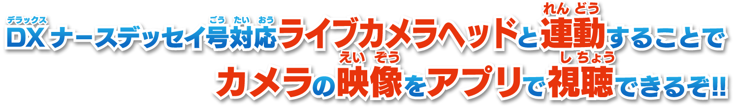 DXナ－スデッセイ号対応ライブカメラヘッドと連動することでカメラの映像をアプリで視聴できるぞ!